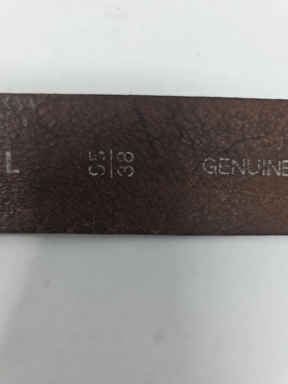 Fossil Mens Size 38 95 Brown Distressed Leather Belt Silver Single Prong Buckle